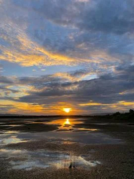 Beautiful sunset Stock Photos