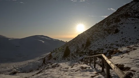 Beautiful sunset at Pizzo Formico Vídeo Stock 126761683