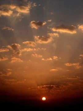 Beautiful Sunset rays Stock Photos