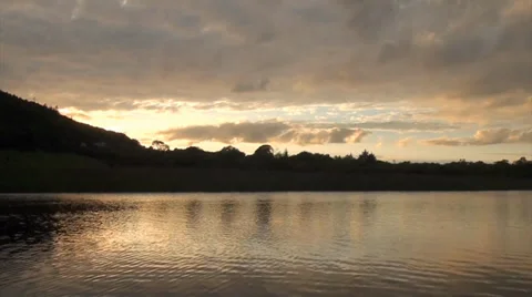 Beautiful Sunset river sunset Stock Footage 36748155