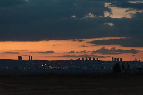 A Beautiful Sunset Scene Stock Photos