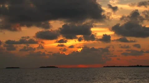 Beautiful sunset in the sea. Stock Footage 8956492