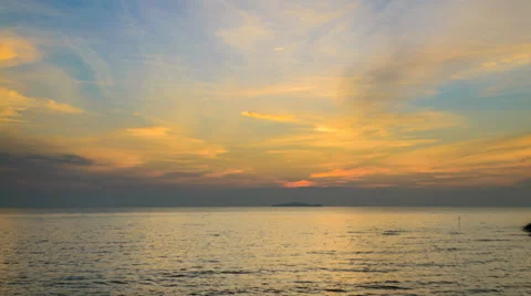 Beautiful Sunset By The Sea Video stock 37237582