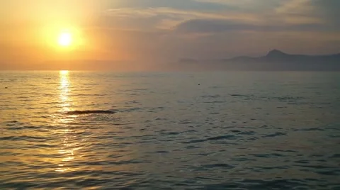 Beautiful sunset in the sea 스톡 동영상 58574593