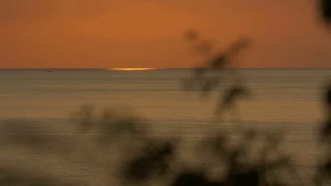 Beautiful sunset in the sea Stock Footage 77803472