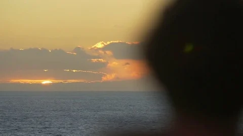 Beautiful sunset in the sea Stock Footage 77803843