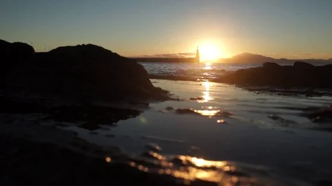 Beautiful sunset in the sea Stock Footage 77805116
