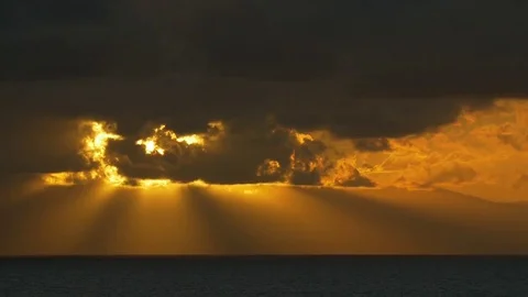Beautiful sunset in the sea Stock Footage 77806698