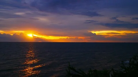 Beautiful sunset on the sea. Stock Footage 91481826