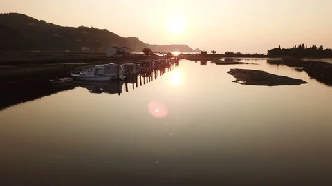 Beautiful sunset at the sea Stock Footage 95316682