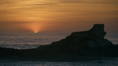 Beautiful sunset at sea Stock Footage 97622822