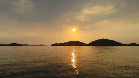 The beautiful sunset on the sea. Stock Footage 110624484