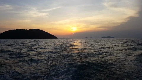 The beautiful sunset on the sea. Stock Footage 110627208