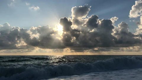 Beautiful sunset on the sea Stock Footage 114349215