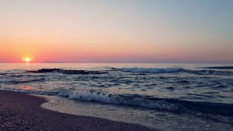 Beautiful sunset at the sea Stock Footage 150993957