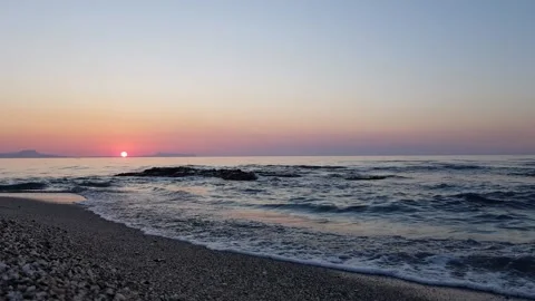 Beautiful sunset at the sea Stock Footage 150994055