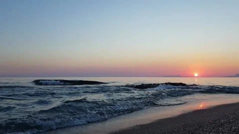 Beautiful sunset at the sea Stock Footage 151086885