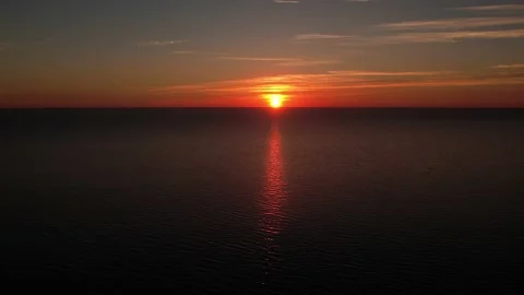 Beautiful sunset by the sea Stock Footage 206629941