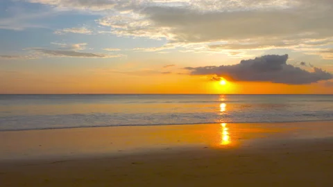 Beautiful sunset at the sea Stock Footage 233785289