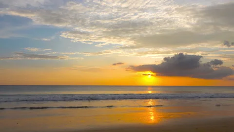 Beautiful sunset at the sea Stock Footage 233785300