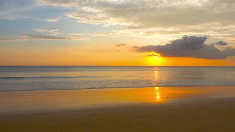 Beautiful sunset at the sea Stock Footage 233785334