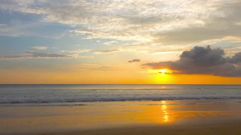 Beautiful sunset at the sea Stock Footage 233785369