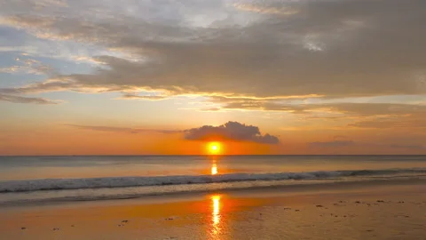 Beautiful sunset at the sea Stock Footage 233785391