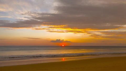 Beautiful sunset at the sea Stock Footage 233785473