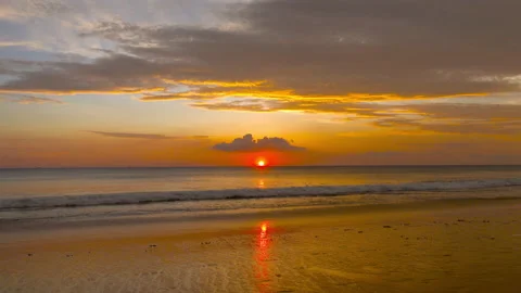 Beautiful sunset at the sea Stock Footage 233785477