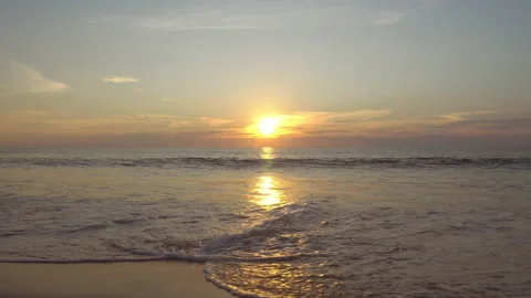 Beautiful sunset at the sea Stock Footage 233787158