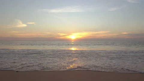Beautiful sunset at the sea Stock Footage 233788357