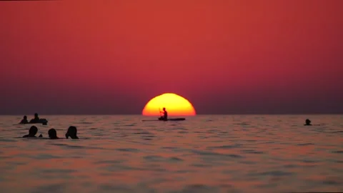 Beautiful sunset at sea. Stock Footage 312931323