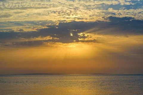 Beautiful sunset on the sea. Stock Photos