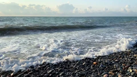 Beautiful sunset on the seashore. Stock Footage 252653048