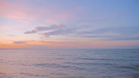 Beautiful sunset on seaside Stock Footage 77773996