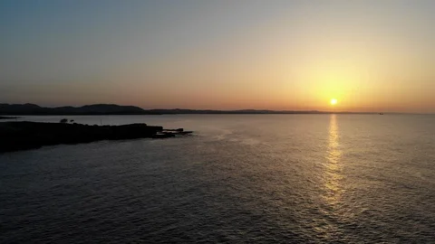 Beautiful sunset at the seaside Stock Footage 103122004