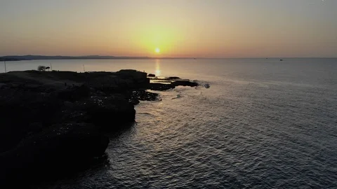 Beautiful sunset at the seaside Stock Footage 103138599