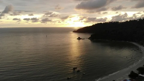 Beautiful sunset at seaside. Stock Footage 103187768