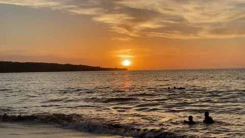 Beautiful Sunset on Seminyak Beach, Bali