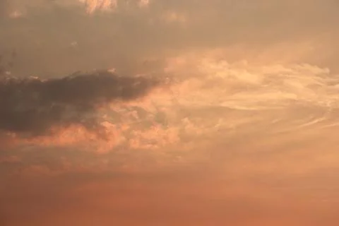 Beautiful sunset sky background with clouds Stock Photos