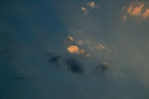 Beautiful sunset sky with clouds. Abstract sky. Stock Photos
