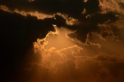 Beautiful sunset sky with clouds. Abstract sky. Stock Photos
