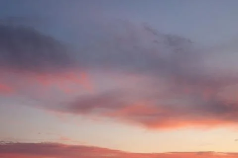 Beautiful sunset sky with clouds Stock Photos