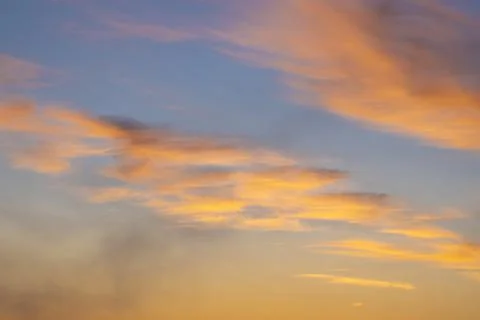 The beautiful sunset sky with clouds Foto stock