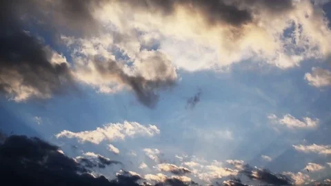 Beautiful sunset, sky clouds time-lapse Stock-Footage 72767140