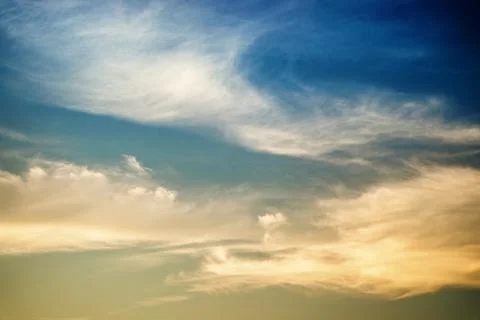 Beautiful sunset sky with dramatic light Stock Photos