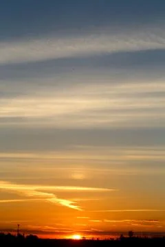 Beautiful sunset in the sky Stock Photos