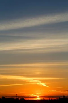 Beautiful sunset in the sky Stock Photos