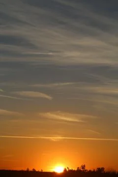 Beautiful sunset in the sky Stock Photos