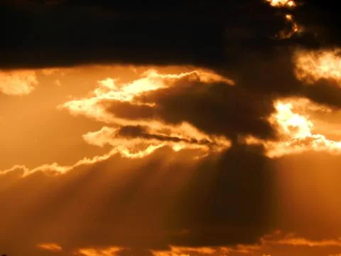 Beautiful sunset in the sky Stock Photos